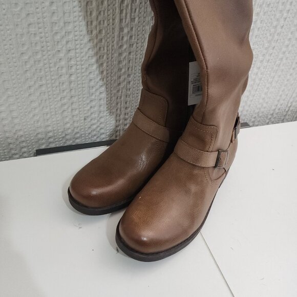 Target Mossimo Light Brown Heels Boots Women's Size 9.5 NEW - Picture 3 of 13